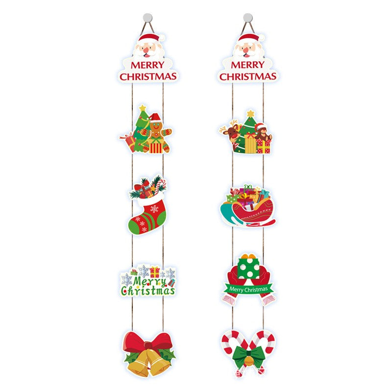 Set 2 Decorațiuni de Crăciun, de Agățat, pentru Ușă, Sfoară Inclusă