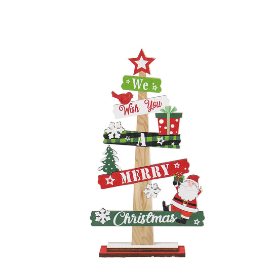 Decorațiune de Crăciun din Lemn – Braduleț „We Wish You a Merry Christmas”