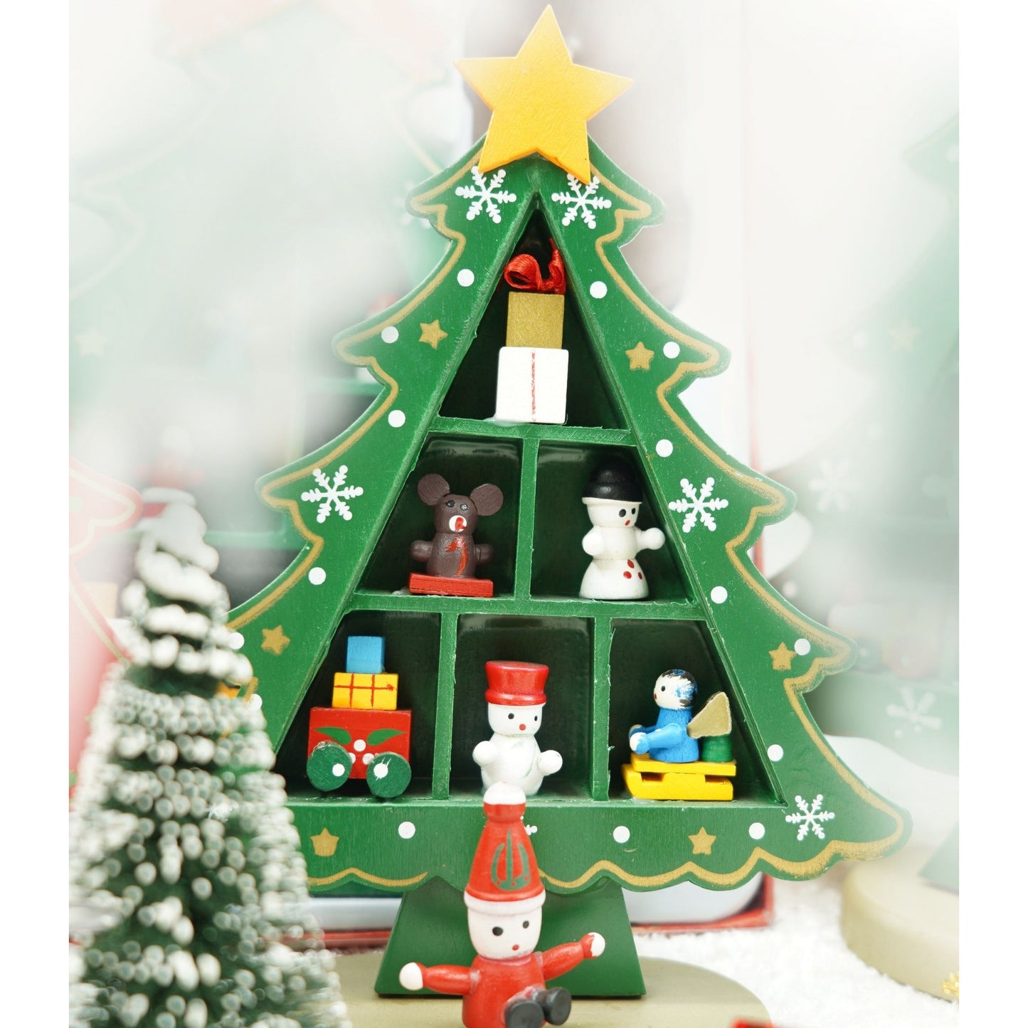 Decorațiune Crăciun , model Brad verde , 18 cm