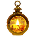Decorațiune de Crăciun tip Felinar cu LED , 14 x 9 cm, Auriu