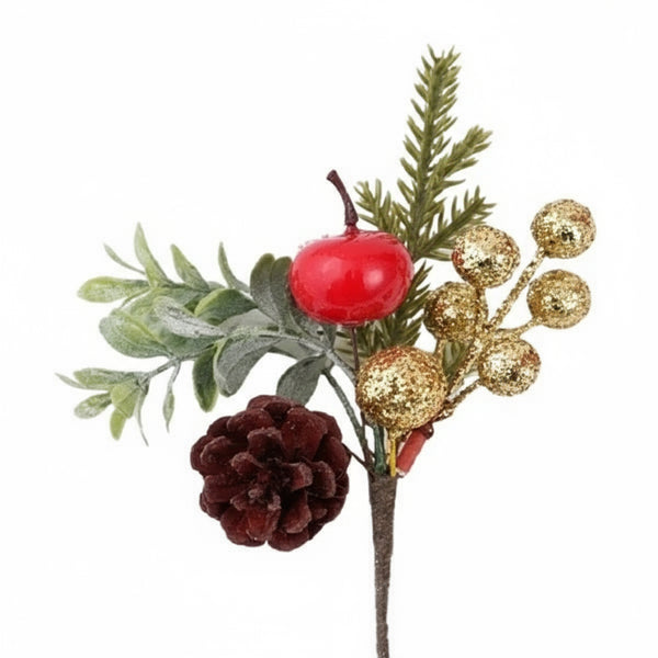 Decoratiune de Craciun pentru brad, 13 x 18 cm, Model Buchetel