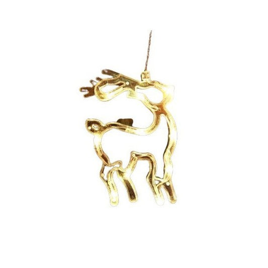 Figurina cu luminite decorative de Craciun in forma de Cerb cu ventuza pentru geam