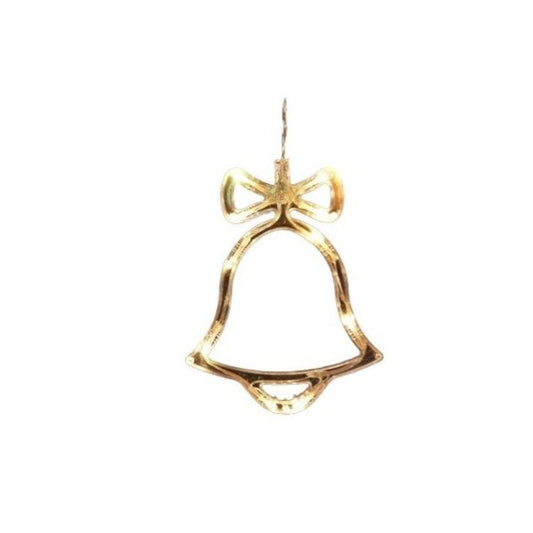 Figurina cu luminite decorative de Craciun in forma de Clopotel si ventuza pentru geam