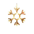 Figurina cu luminite decorative de Craciun in forma de Fulg si ventuza pentru geam
