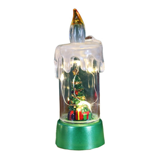 Decoratiune de Craciun tip Lumanare, Lumanare de Cristal fara Fulgi de Zapada