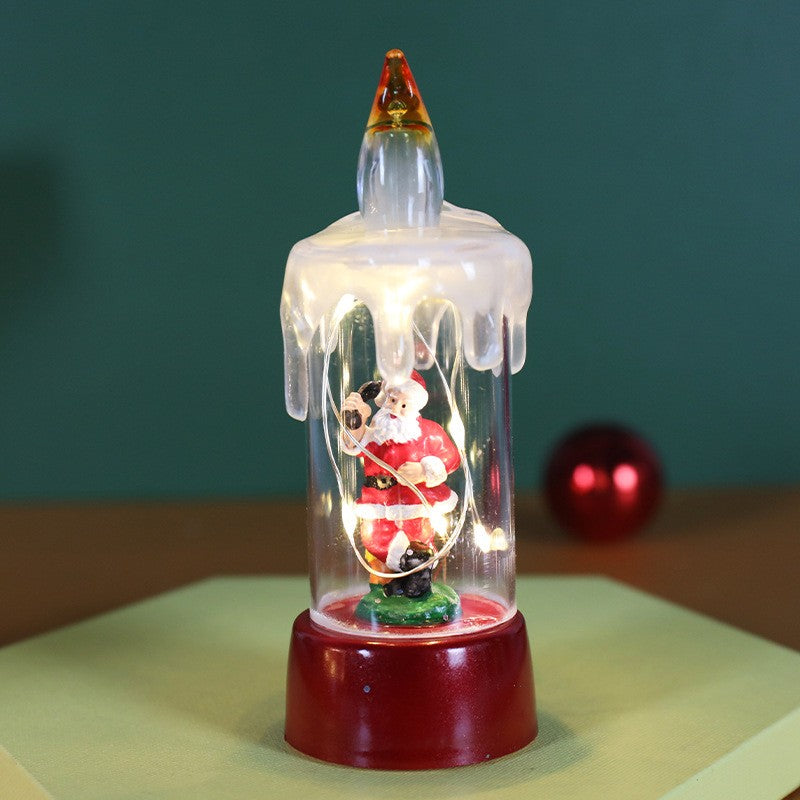 Decoratiune de Craciun tip Lumanare, Lumanare de Cristal LED 13cm