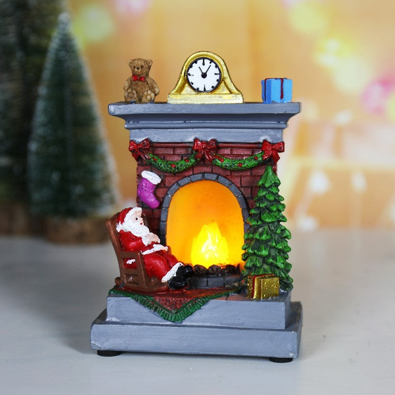 Semineu Decorativ cu Foc din Rasina LED