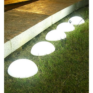 Decorațiune pentru grădină , Lampa solara in forma de ciuperca, set de 5, Lumina Alb Rece