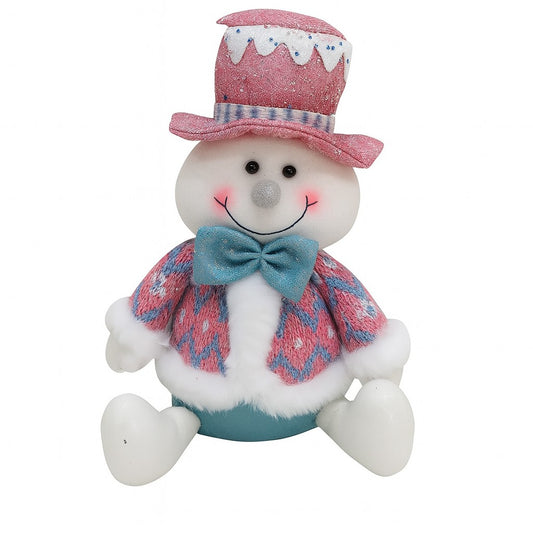 Figurina de Craciun Om de Zapada cu Palarie, Figurina Decorativa Om de Zapada, 26cm