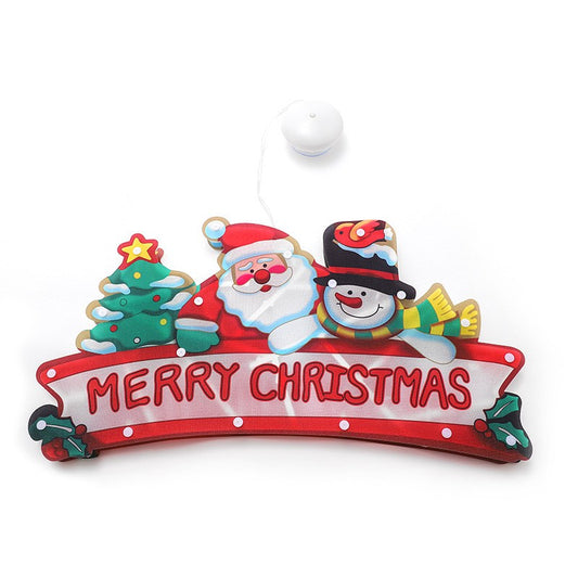 Decorațiune de Crăciun pentru Fereastra cu LED " Merry Christmas"