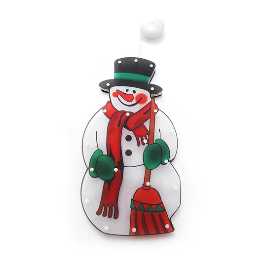 Decorațiune de Crăciun pentru Fereastra, model Om de Zăpadă cu Led, 26cm
