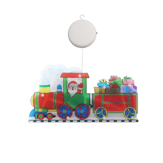 Decorațiune de Crăciun pentru Fereastra, model Trenuleț, LED, 26 cm