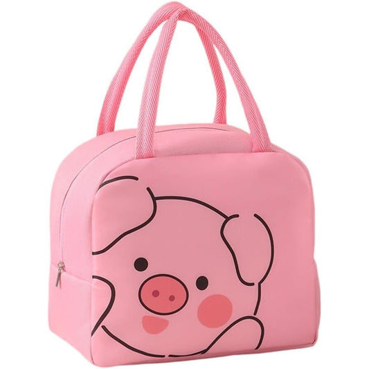 🐷 Geantă Frigorifică Copii MaisonElise, Model Purceluș Roz, 22x14x19 cm, Izolată Termic, Pânză Oxford, Desene Animate 3D, Ideală pentru Prânz