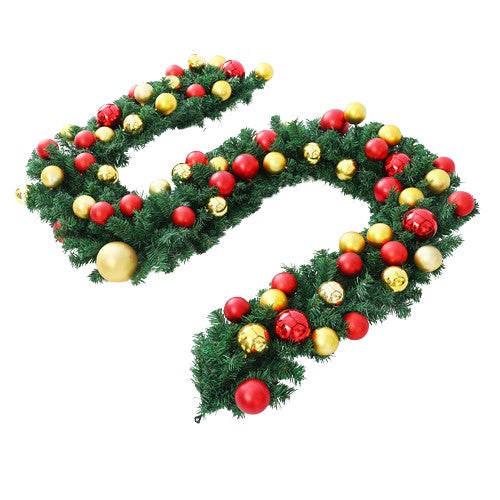 Ghirlanda decorativă Crăciun cu globuri colorate, 270cm