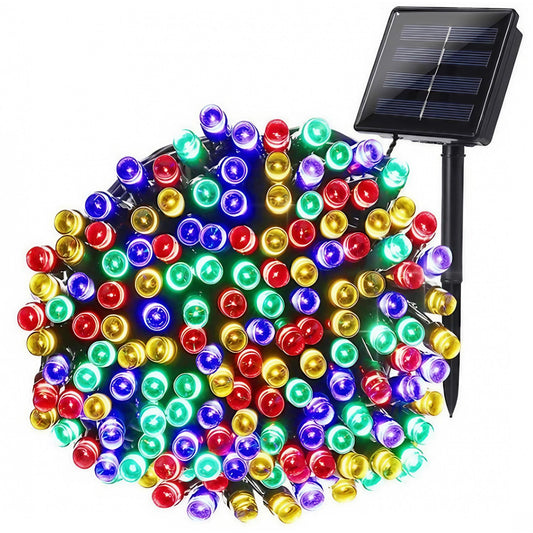 Instalație de Crăciun Solara, 32 metri, 300LED-uri, 8 jocuri de lumini, Lumina Multicolora