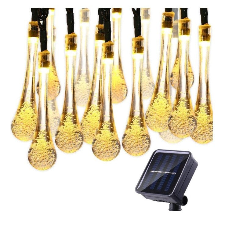 Instalație Solara, 6m , 28 LED-uri, Ornament tip picatura de apa