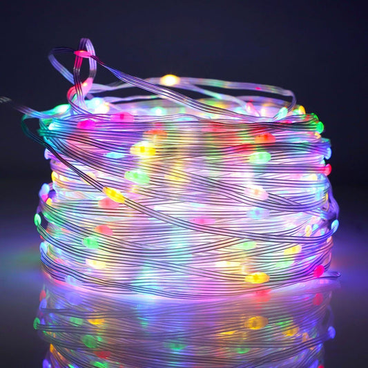 Instalație de Crăciun Liniara 200 micro-LED, 20 m, 8 jocuri de lumini, Multicolora