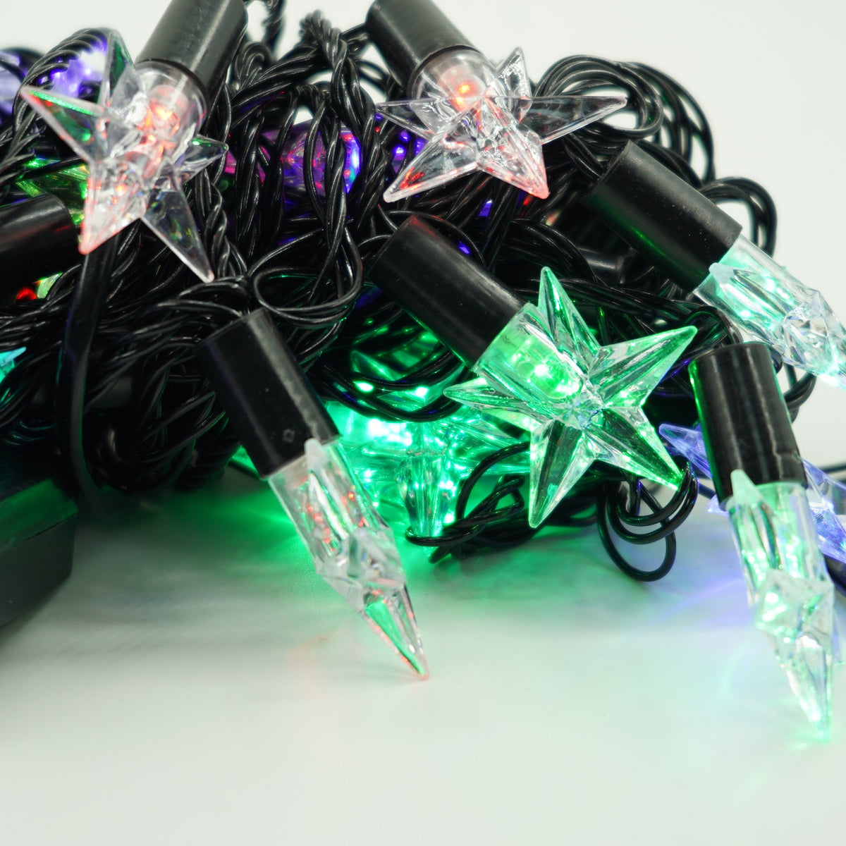 Instalație de Crăciun Liniara 9m, 40 LED model Steluțe, Lumina Multicolora