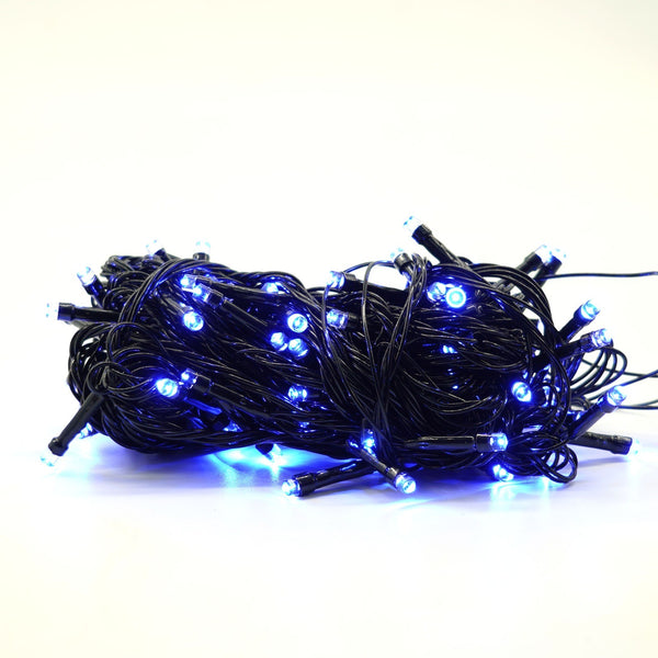 Instalație de Crăciun Liniara 9 m , 100 LED , 8 jocuri de lumini, Lumina Albastra