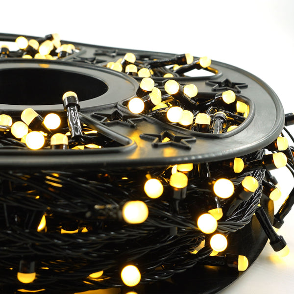 Instalație de Crăciun Liniara 49 M , 498 LED, 8 jocuri de lumini, PROTECTIE ANTI-INGHET, Lumina Alb Cald