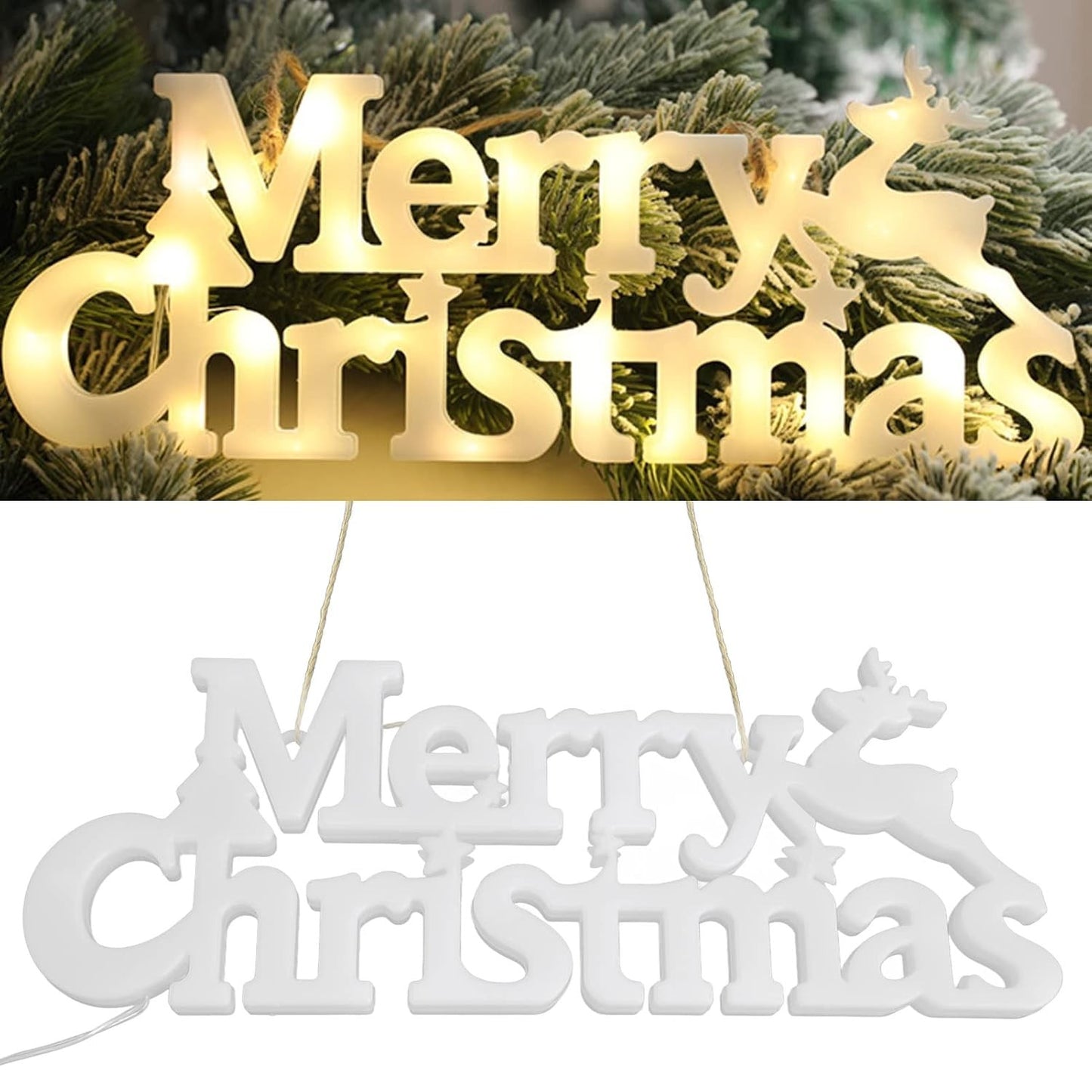 Instalație LED de Crăciun Litere 3D "Merry Christmas"