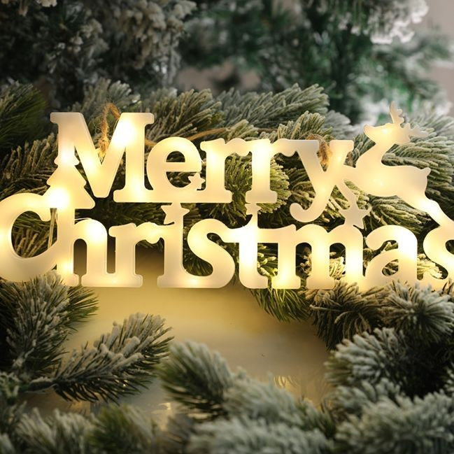 Instalație LED de Crăciun Litere 3D "Merry Christmas"