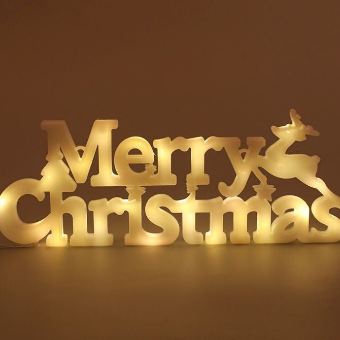 Instalație LED de Crăciun Litere 3D "Merry Christmas"