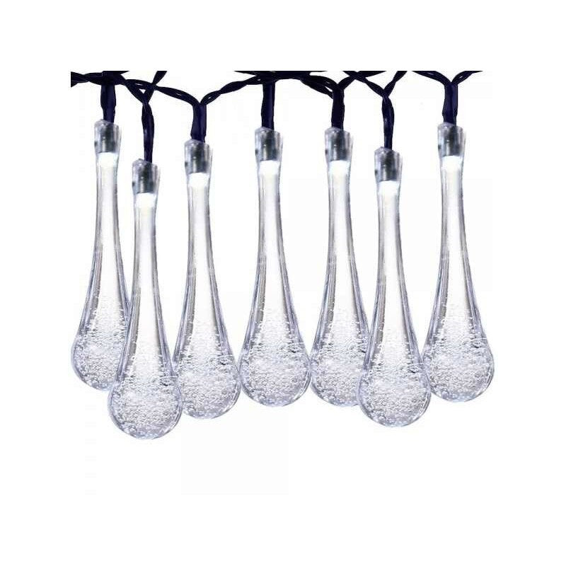 Instalație Solara, 6m , 28 LED-uri, Ornament tip picatura de apa