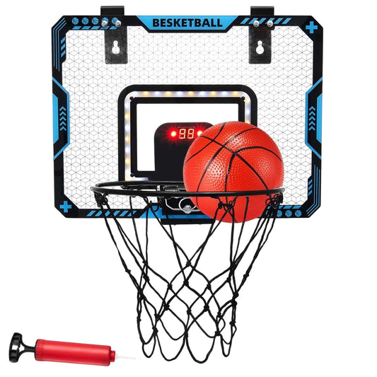 Cos de Baschet pentru copii , cu tablou de bord electronic , Minge si Pompa incluse