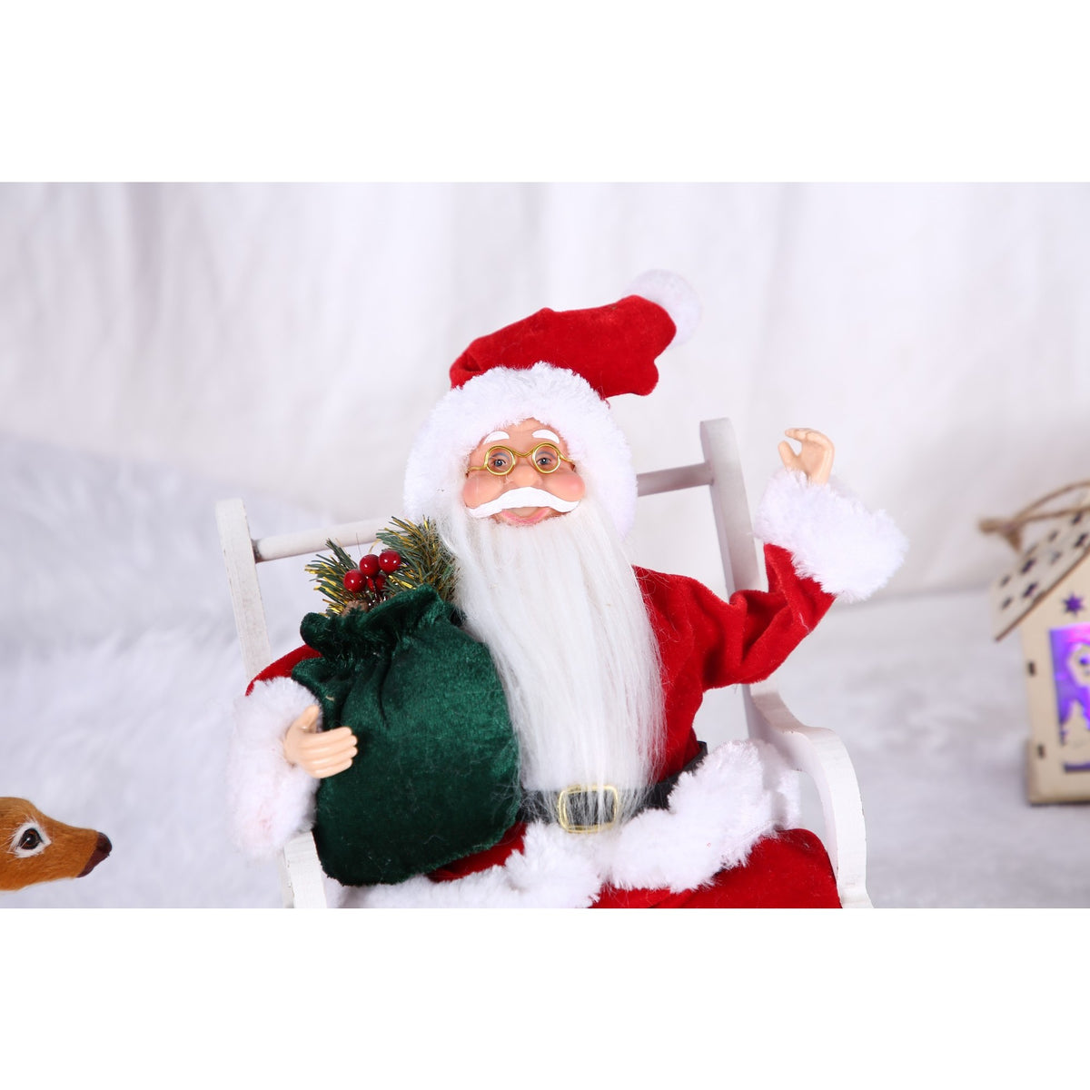 Figurina Decorativă model Moș Crăciun, 30cm