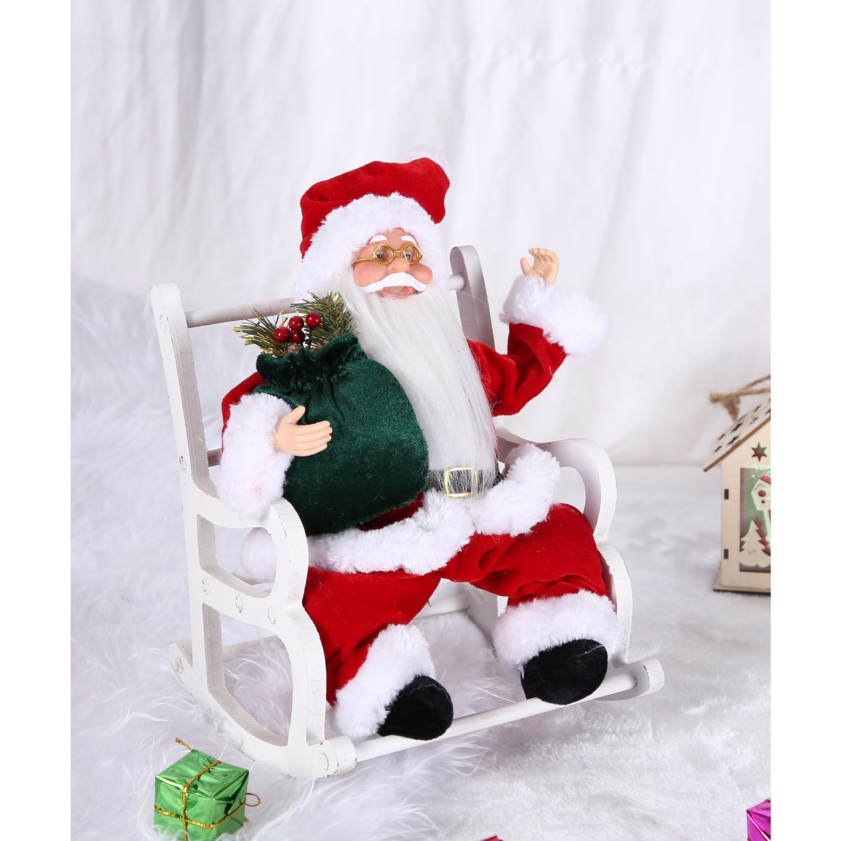 Figurina Decorativă model Moș Crăciun, 30cm