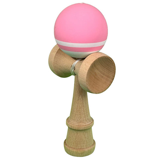 Jucărie KENDAMA din Lemn, 18 cm Bicolor Roz-Alb