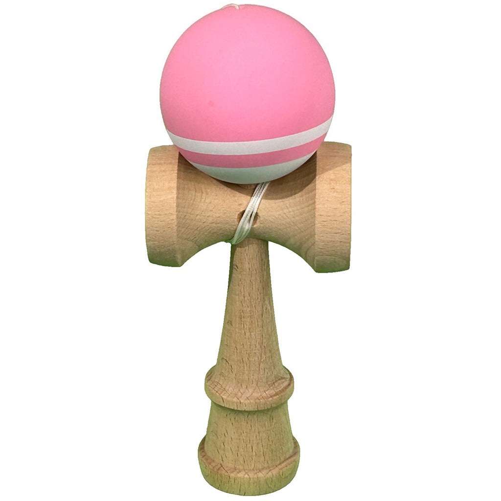 Jucărie KENDAMA din Lemn, 18 cm Bicolor Roz-Alb
