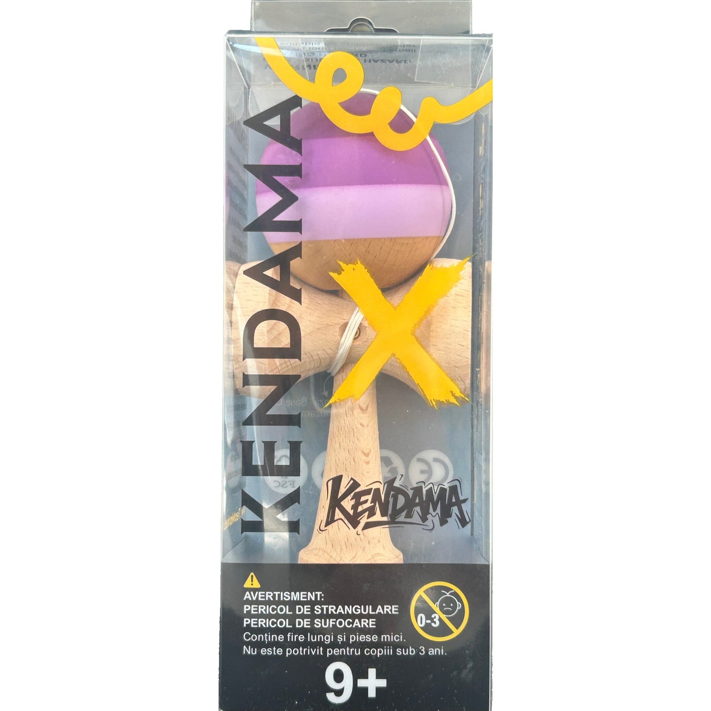 Jucărie KENDAMA din Lemn, 18 cm Multicolor Purpuriu-Mov-Lila