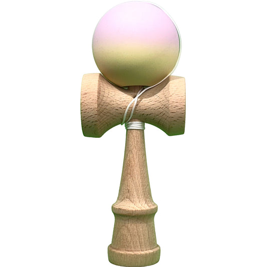 Jucărie KENDAMA din Lemn, 18 cm Gradient Roz deschis-Galben deschis
