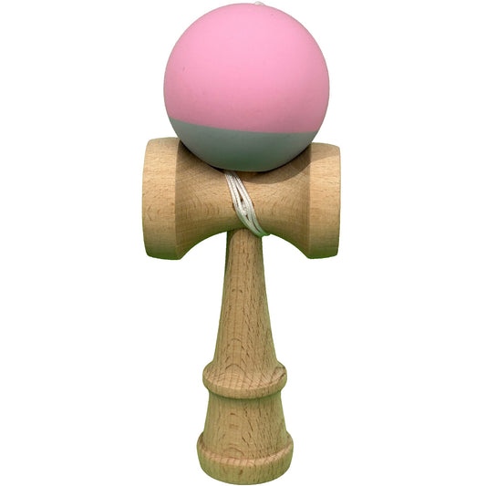 Jucărie KENDAMA din Lemn, 18 cm Bicolor  Roz-Gri