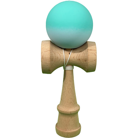 Jucărie KENDAMA din Lemn, 18 cm Gradient Turcoaz-Alb