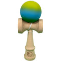 Jucărie KENDAMA din Lemn, 18 cm Gradient Galben-Albastru-Verde