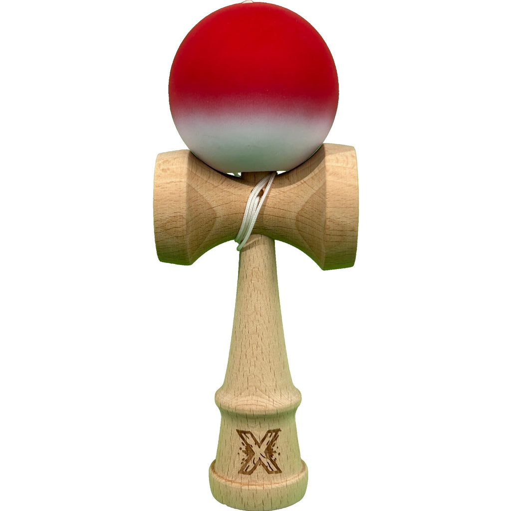 Jucărie KENDAMA din Lemn, 18 cm Gradient Roșu-Alb