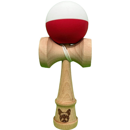 Jucărie KENDAMA din Lemn, 18 cm Multicolor Alb-Rosu