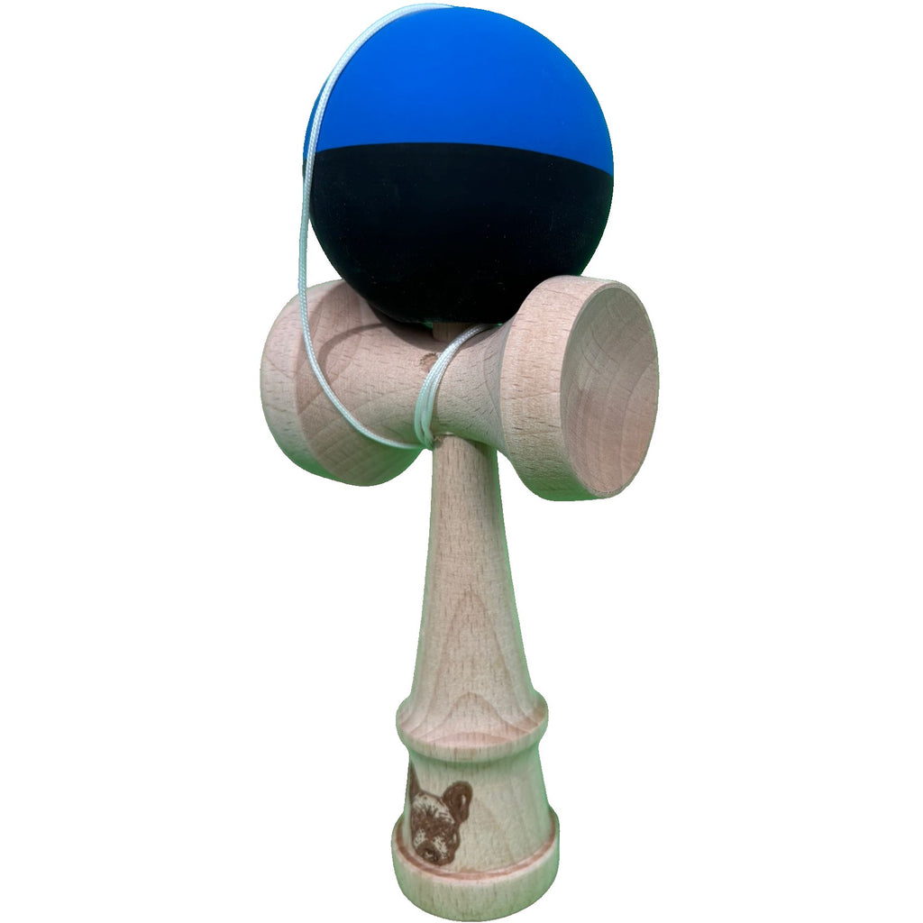 Jucărie KENDAMA din Lemn, 18 cm Model Albastru-Negru