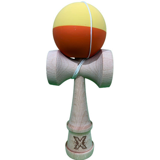 Jucărie KENDAMA din Lemn, 18 cm Galben Portocaliu