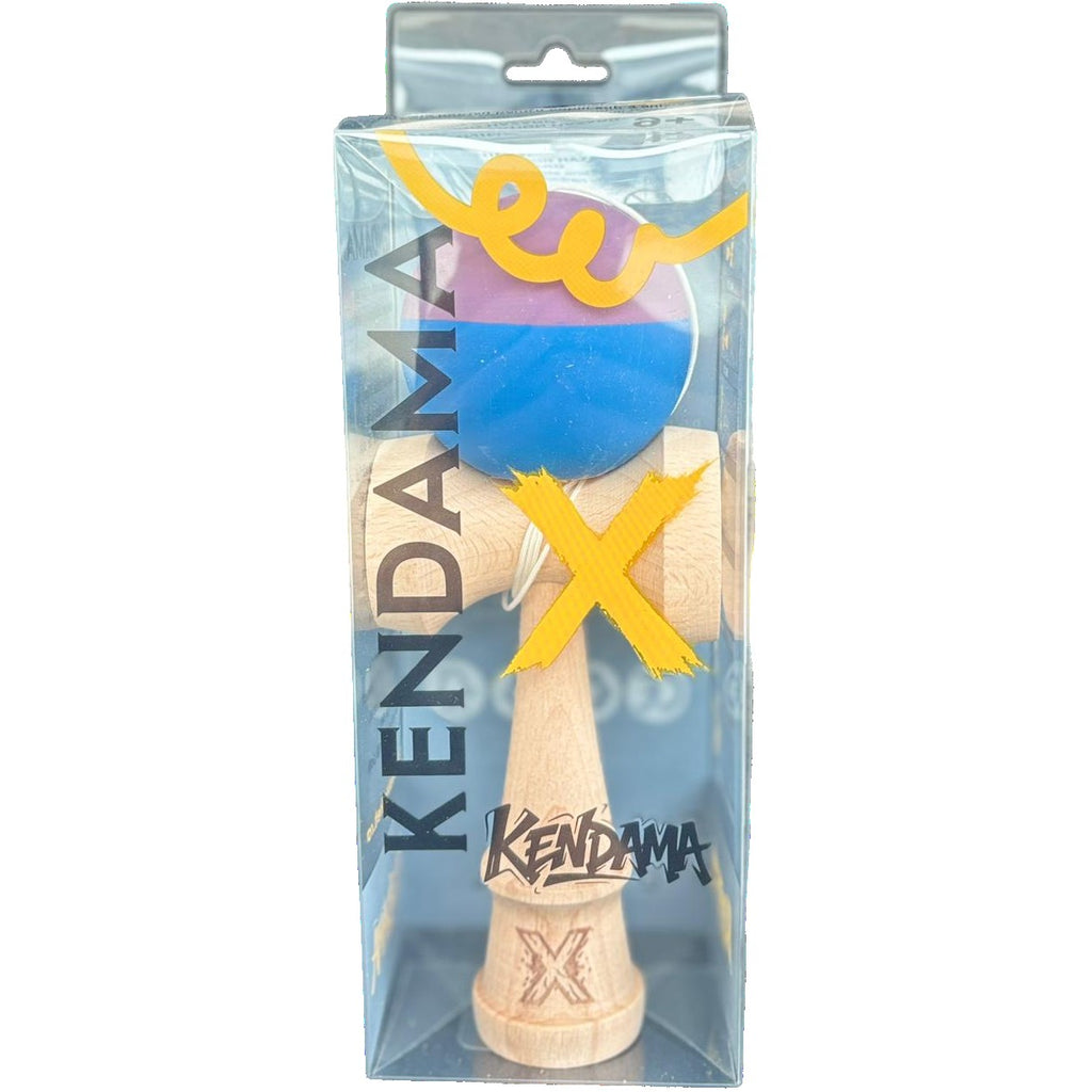 Jucărie KENDAMA din Lemn, 18 cm Gradient Albastru-Mov