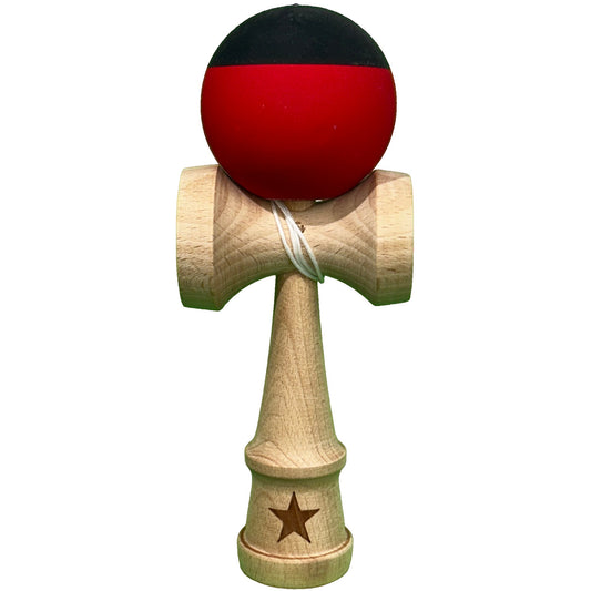 Jucărie KENDAMA din Lemn, 18 cm Multicolor Roșu-Negru