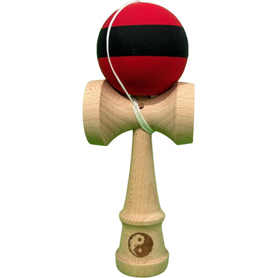 Jucărie KENDAMA din Lemn, 18 cm Model Roșu-Negru