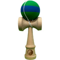 Jucărie KENDAMA din Lemn, 18 cm Model Verde-Albastru