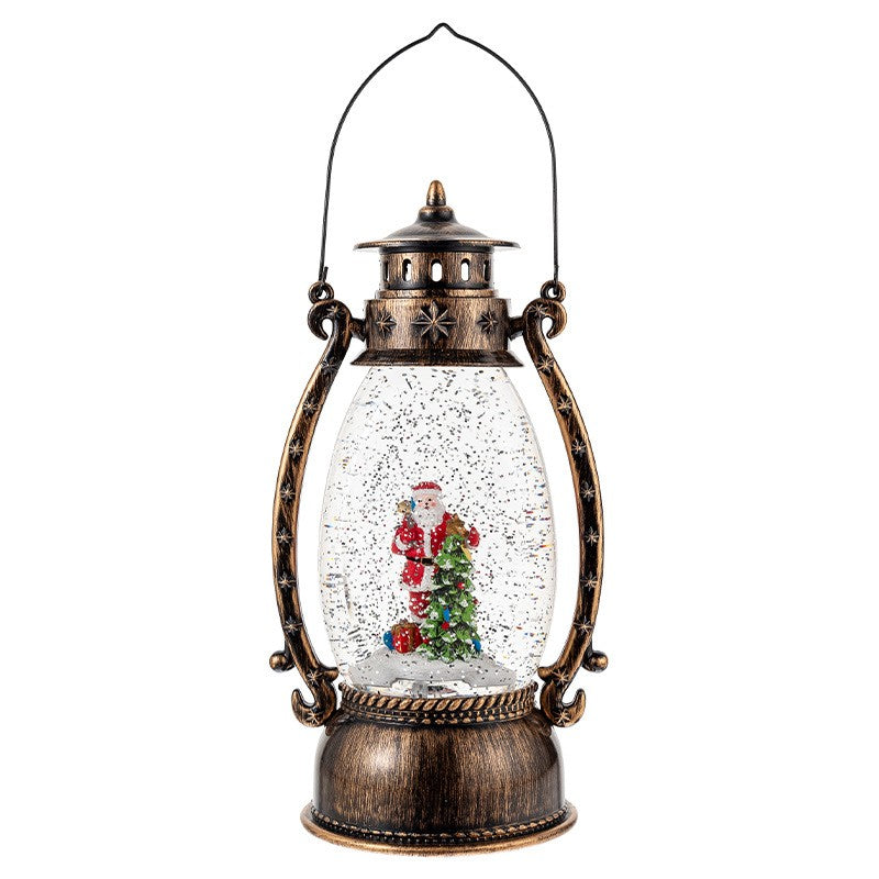 Decorațiune de Crăciun - Felinar cu Moș Crăciun și Funcție Muzicală, Cantece de Craciun, 3 Moduri