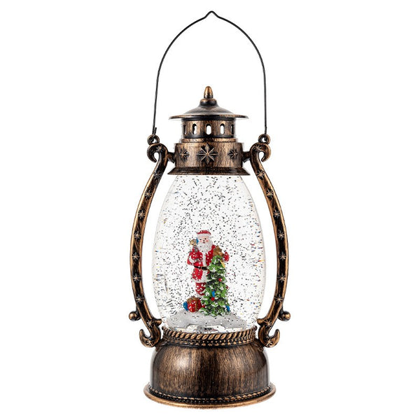 Decorațiune de Crăciun - Felinar cu Moș Crăciun și Funcție Muzicală, Cantece de Craciun, 3 Moduri