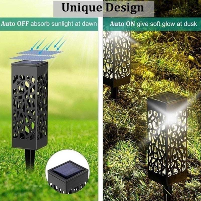 Lampa solara LED , tip felinar cu acoperiș , pentru grădină, înălțime 30,2 cm , putere 0,2w, 600mAh , ALB Cald
