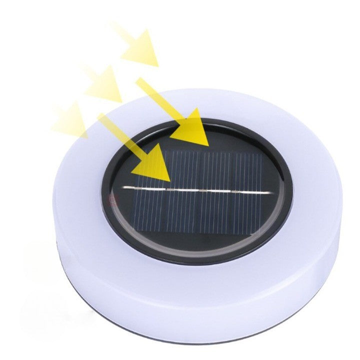 Lampa Solara LED, sub forma de cerc, pentru gazon sau grădină rezistenta la apa, Lumina Alb Cald